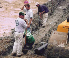 Construction workers outside