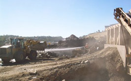 Concrete recycling operation