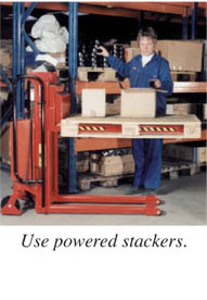 Use powered stackers