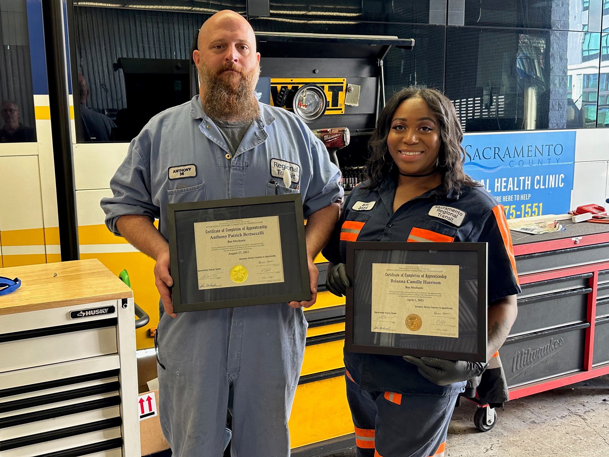 SacRT Celebrates First Female Graduate of the Bus Mechanic ...