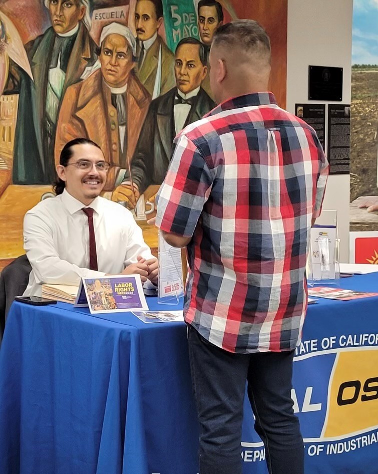 Representatives from DIR join in Labor Rights Week events at the Mexican Consulate located in Los Angeles