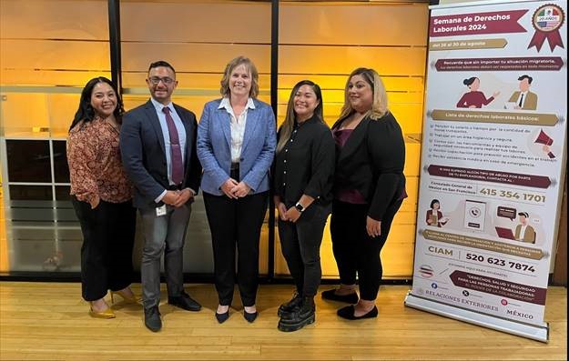DIR Director Katie Hagen joined events for Labor Rights Week at the Mexican Consulate located in San Francisco
