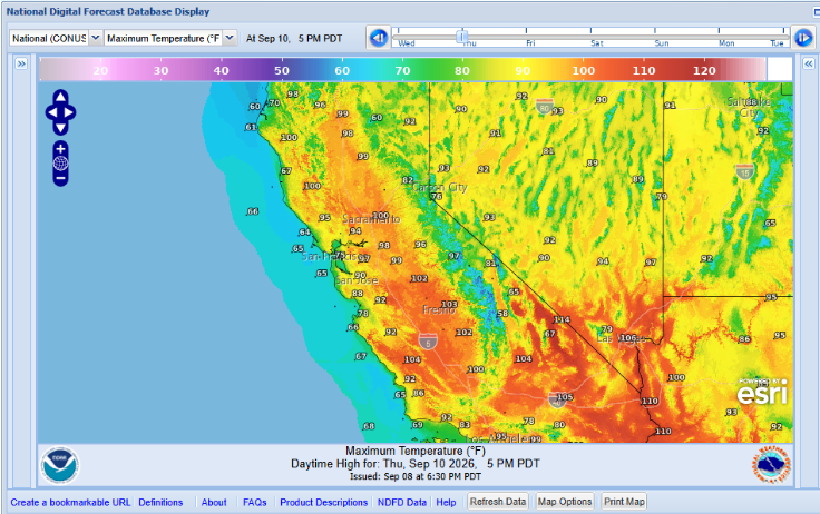Sacramento Weather Map 2