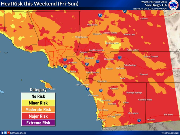 Heat Risk this Weekend Heat Risk this Weekend