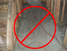Coil and remove extension cords, lines, and hoses