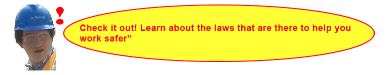 Guy says: Check it out! Learn about the laws that are there to help you
work safer