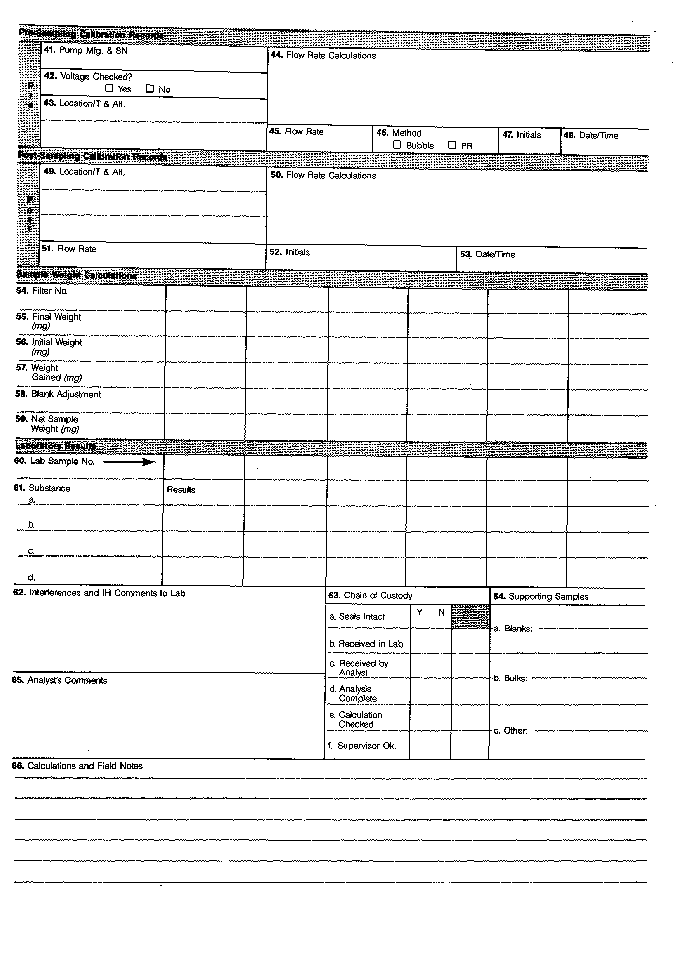 DOSH P&P AIR SAMPLING REPORT