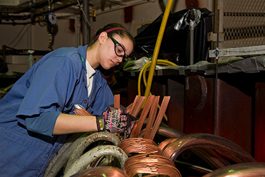 Stephanie Ruane, Hydroelectric Plant Electrician.