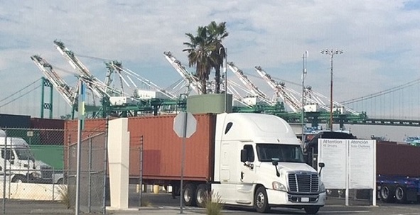 Truck Leaving Port