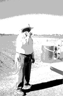 Farm Worker Drinking