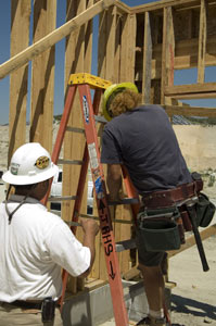When climbing, descending or working on ladders always face the ladder and keep 3 alternate contact points.