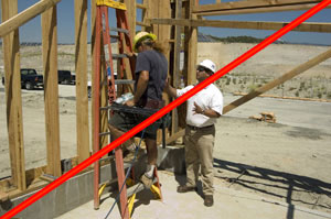 Don't hand carry loads or equipment while on a ladder.