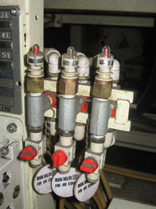 Pneumatic hazardous energy sources labeled