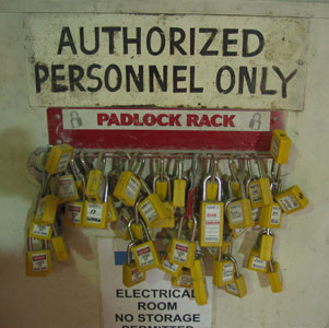 Padlock rack