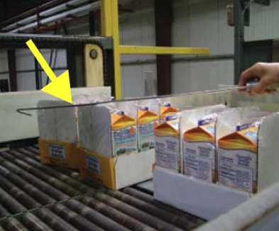 Using a hook to move cartons