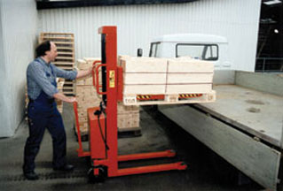A guy using equipment to lift heavy objects