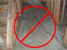 Coil and remove extension cords, lines, and hoses