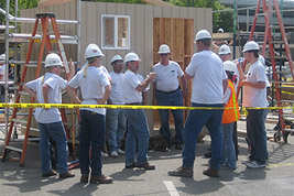 Group of workers in a meeting