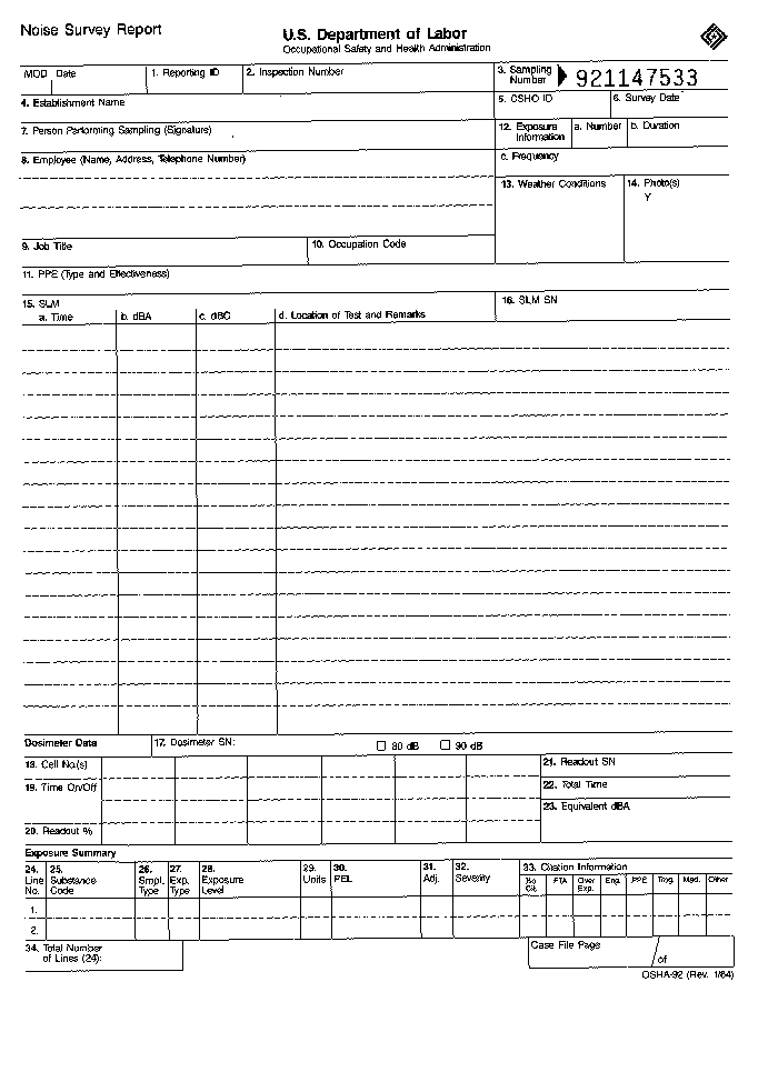 DOSH P&P - NOISE SURVEY REPORT DOSH P&P - NOISE SURVEY REPORT