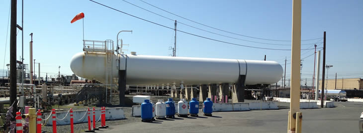 LPG propane storage tanks
